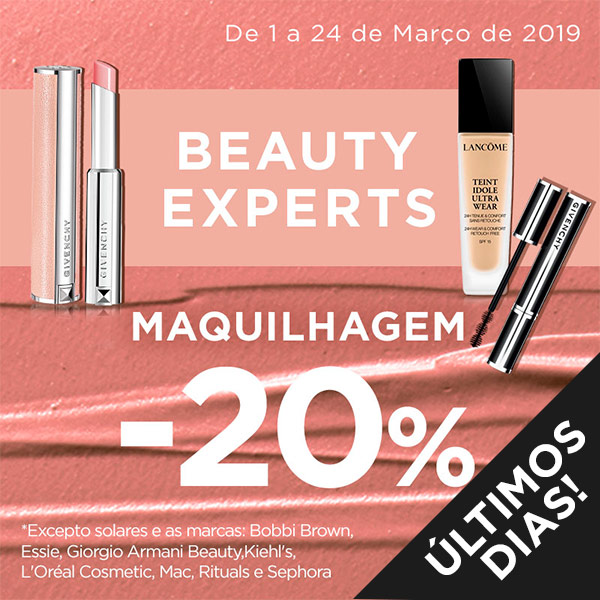 -20% em Maquilhagem*